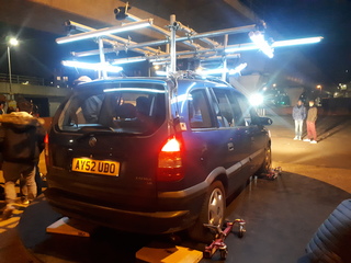 Overhead car rig